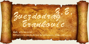 Zvezdodrag Branković vizit kartica
